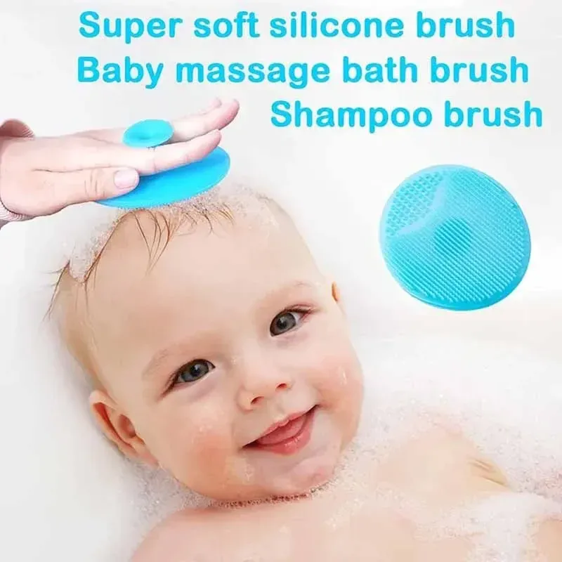 Brosse à cheveux pour bébé en silicone, brosse de massage pour shampoing, accessoire de bain pour nourrissons 5