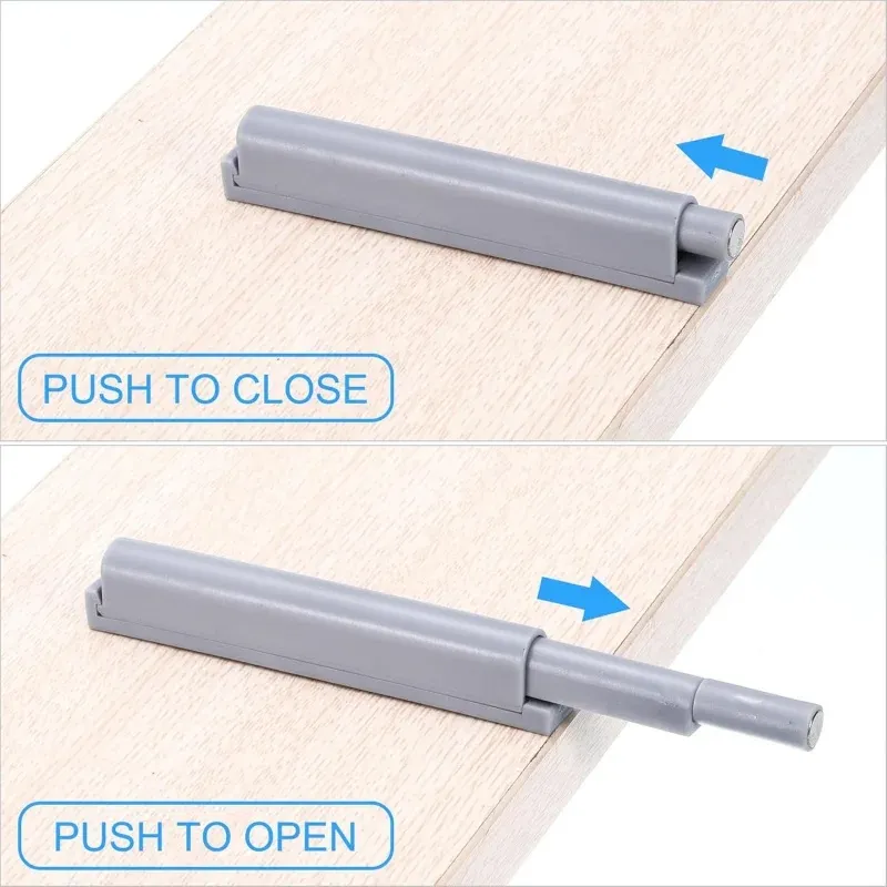 Loquets push-to-open magnétiques pour armoire, fermeture silencieuse sans poignée, quincaillerie pour meubles (lot de 5 ou 10) 3