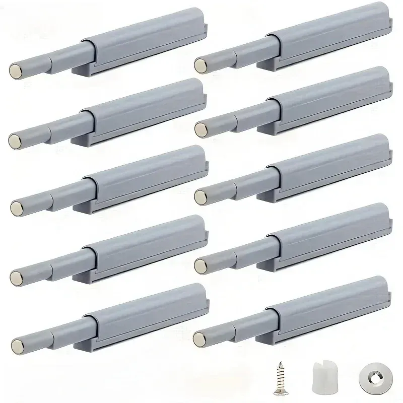 Loquets push-to-open magnétiques pour armoire, fermeture silencieuse sans poignée, quincaillerie pour meubles (lot de 5 ou 10) 8