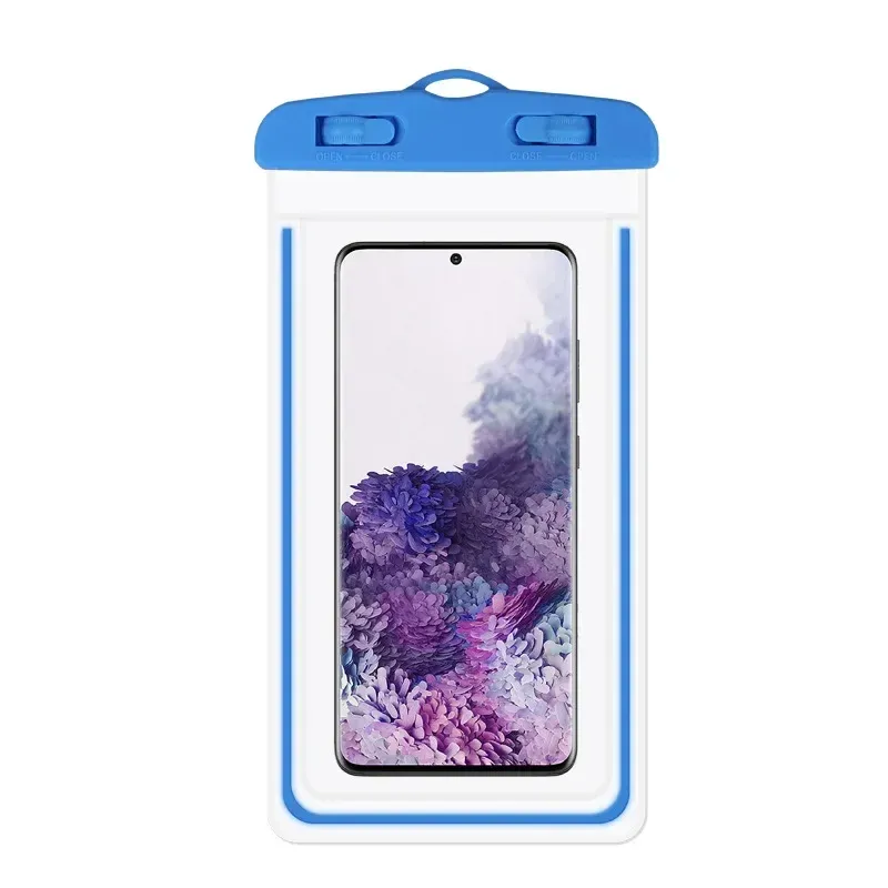 Pochette de téléphone transparente et étanche en PVC, sac sec pour écran tactile avec fermeture à joint pour la natation, la plongée, le rafting et les sources chaudes 8