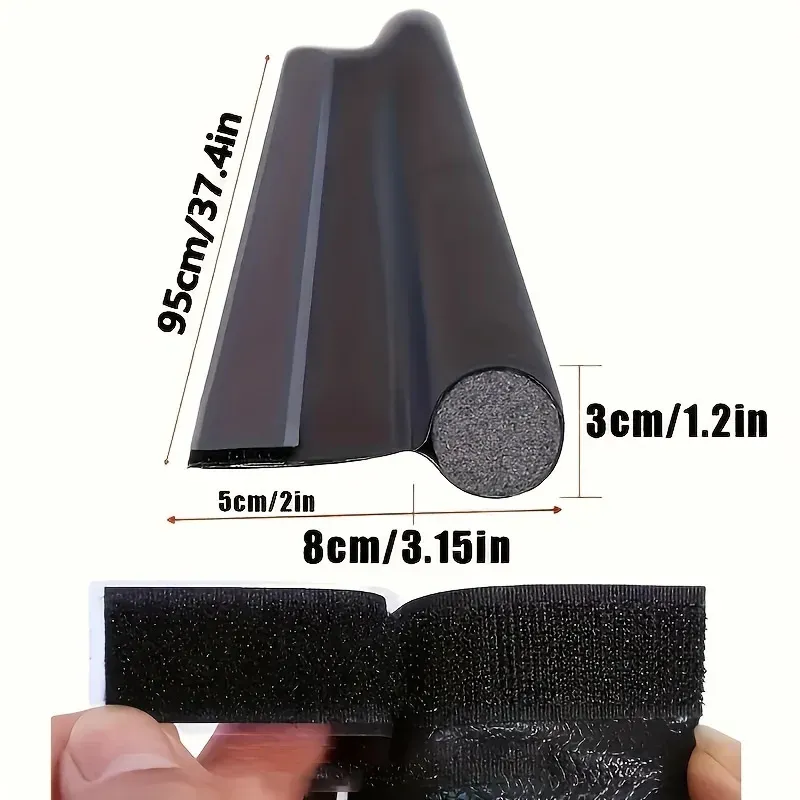 Butoir de porte réglable pour joint d'étanchéité, résistant aux intempéries, obturateur d'espace unilatéral en mousse contre les courants d'air froid 6