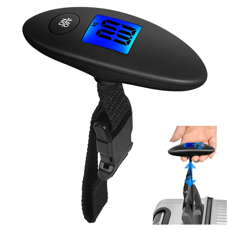 Balance à bagages portable 40 kg / 100 g, haute précision, avec sangle et écran LCD 5