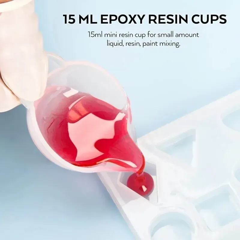 Kit de tasses doseuses en silicone pour résine et slime 4