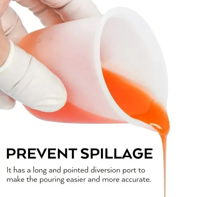 Tasse à mesurer en silicone utilisée pour la résine