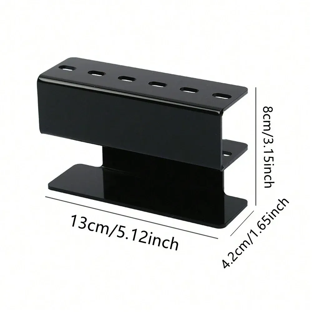 Support de rangement pour pincettes en acrylique à 6 trous