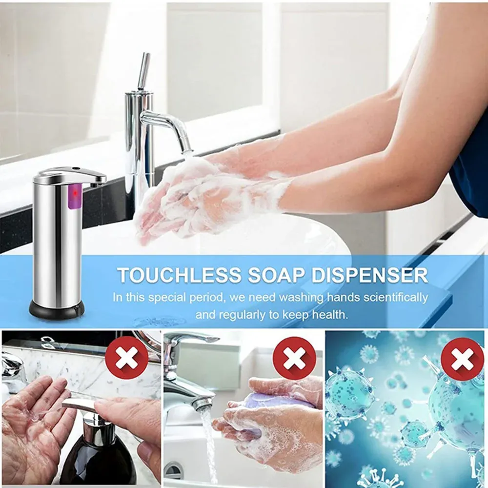 Distributeur de savon sans contact en usage