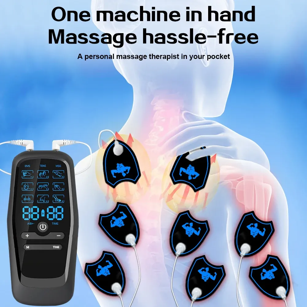 Stimulateur musculaire électrique TENS et EMS avec fonction massage corporel et acupuncture 4