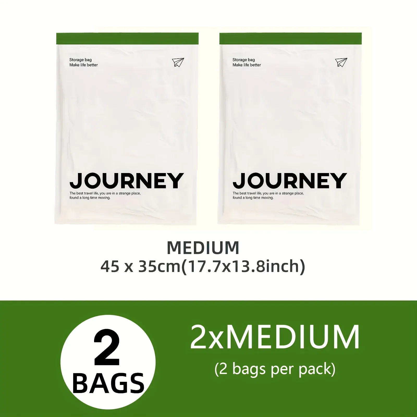 Sacs de rangement en usage