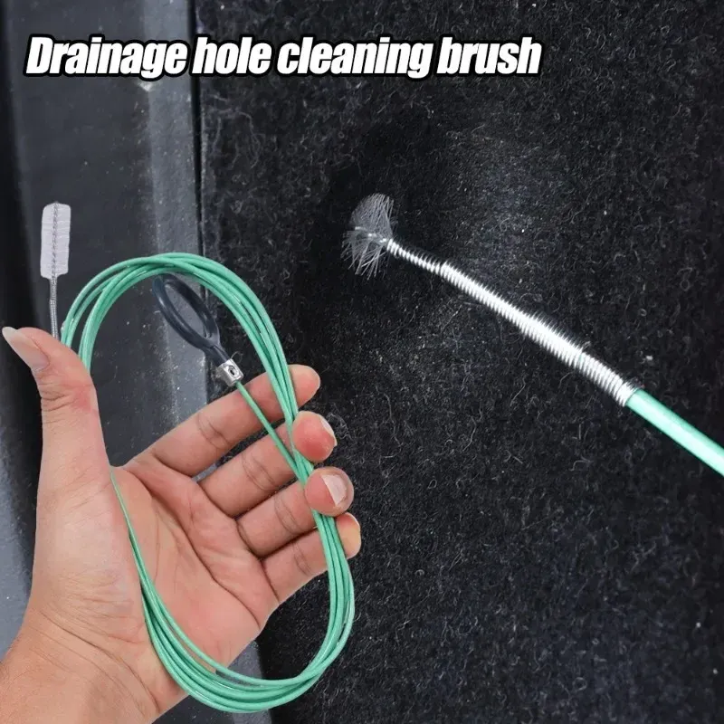 Brosse de nettoyage pour évacuation de toit ouvrant de voiture, tige longue 2/3 m 4