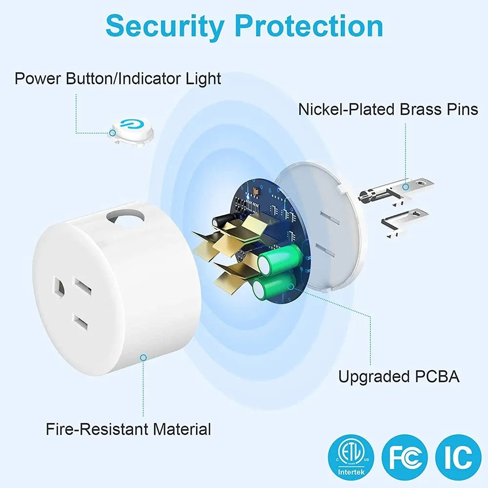 Prise connectée intelligente Tuya 16 A Zigbee/Wi-Fi avec suivi de consommation, compatible Alexa et Google Home 2