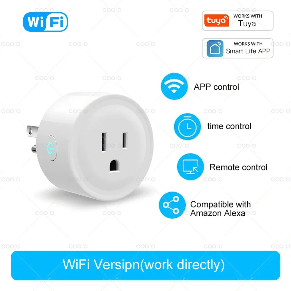 Prise connectée intelligente Tuya 16 A Zigbee/Wi-Fi avec suivi de consommation, compatible Alexa et Google Home 8
