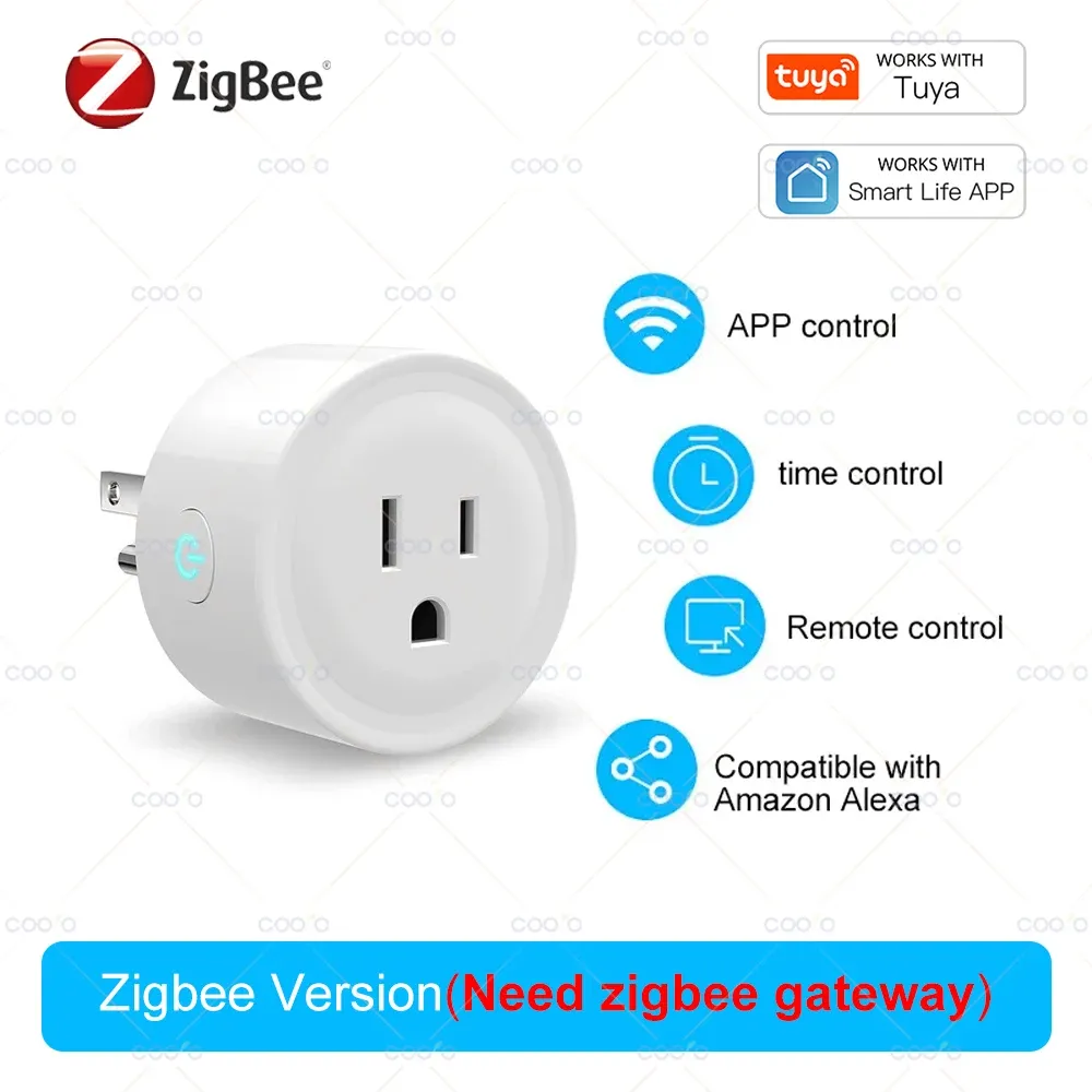 Prise connectée intelligente Tuya 16 A Zigbee/Wi-Fi avec suivi de consommation, compatible Alexa et Google Home 7