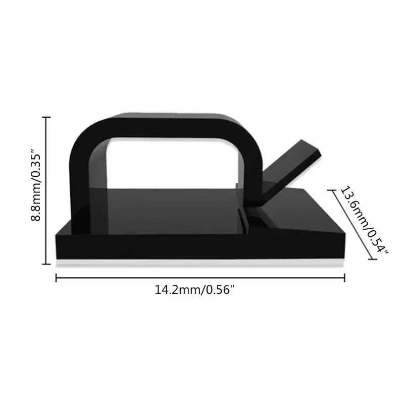 Clips adhésifs de gestion de câbles (lot de 10 à 50 pièces) pour voiture, maison et bureau 6