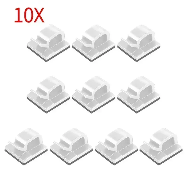 Clips adhésifs de gestion de câbles (lot de 10 à 50 pièces) pour voiture, maison et bureau 11