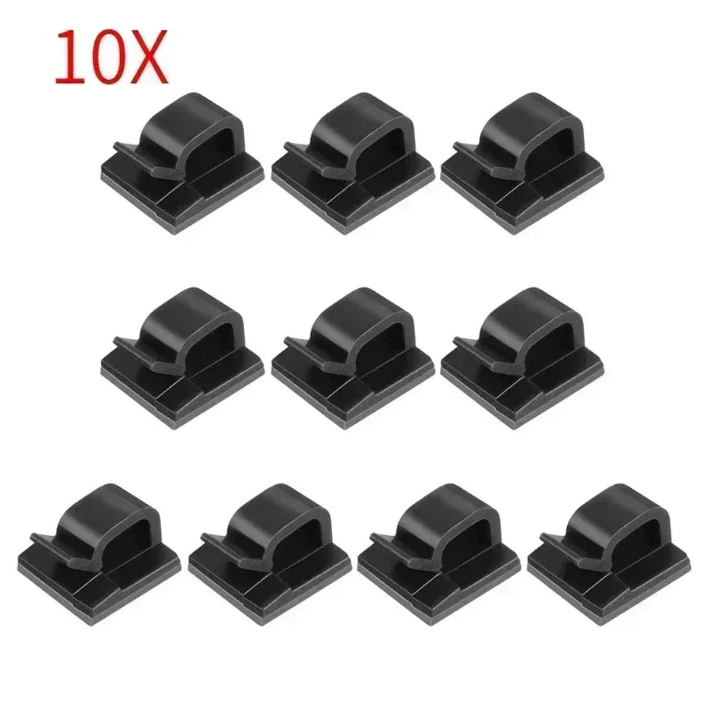 Clips adhésifs de gestion de câbles (lot de 10 à 50 pièces) pour voiture, maison et bureau 12