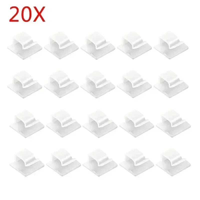 Clips adhésifs de gestion de câbles (lot de 10 à 50 pièces) pour voiture, maison et bureau 9
