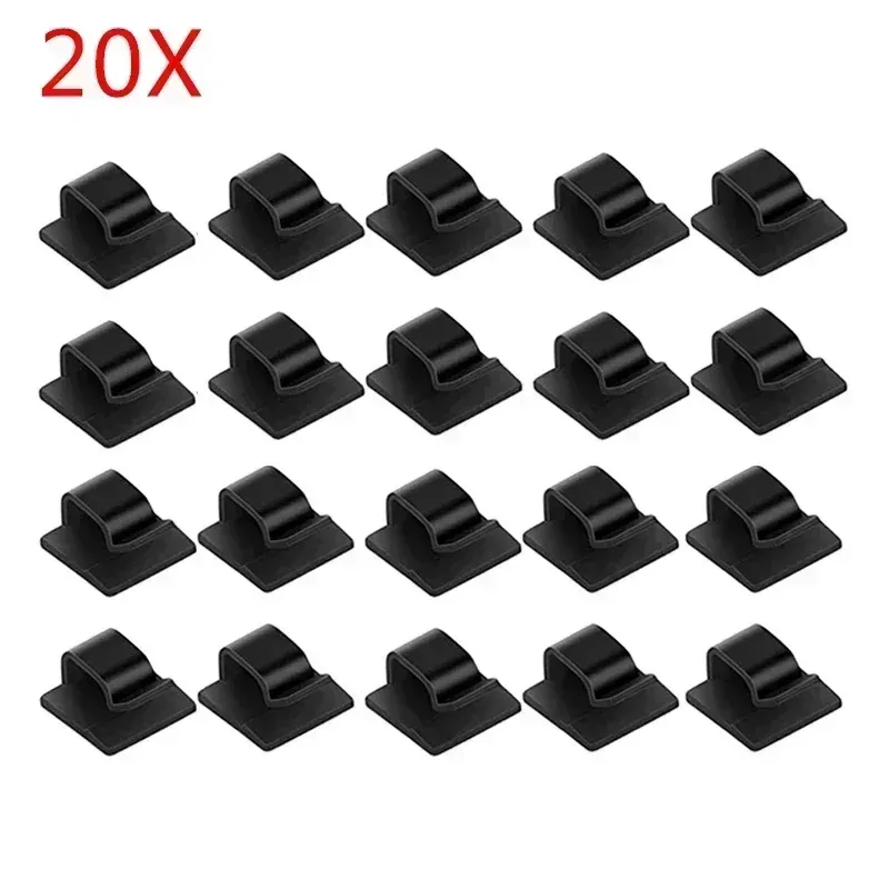 Clips adhésifs de gestion de câbles (lot de 10 à 50 pièces) pour voiture, maison et bureau 10