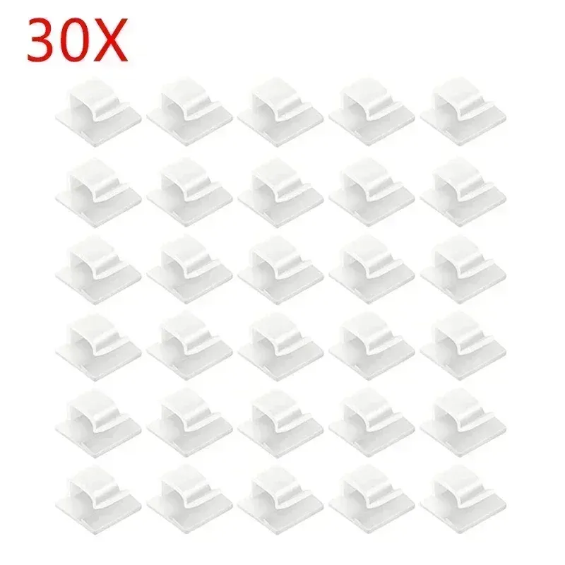 Clips adhésifs de gestion de câbles (lot de 10 à 50 pièces) pour voiture, maison et bureau 7