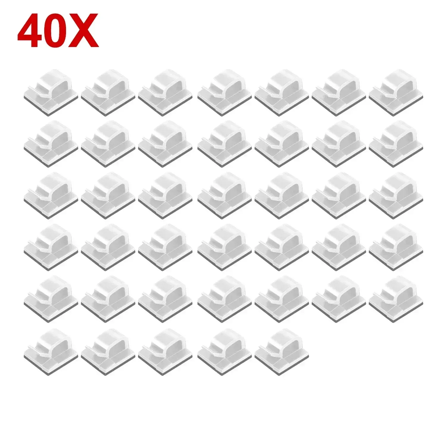 Clips adhésifs de gestion de câbles (lot de 10 à 50 pièces) pour voiture, maison et bureau 15