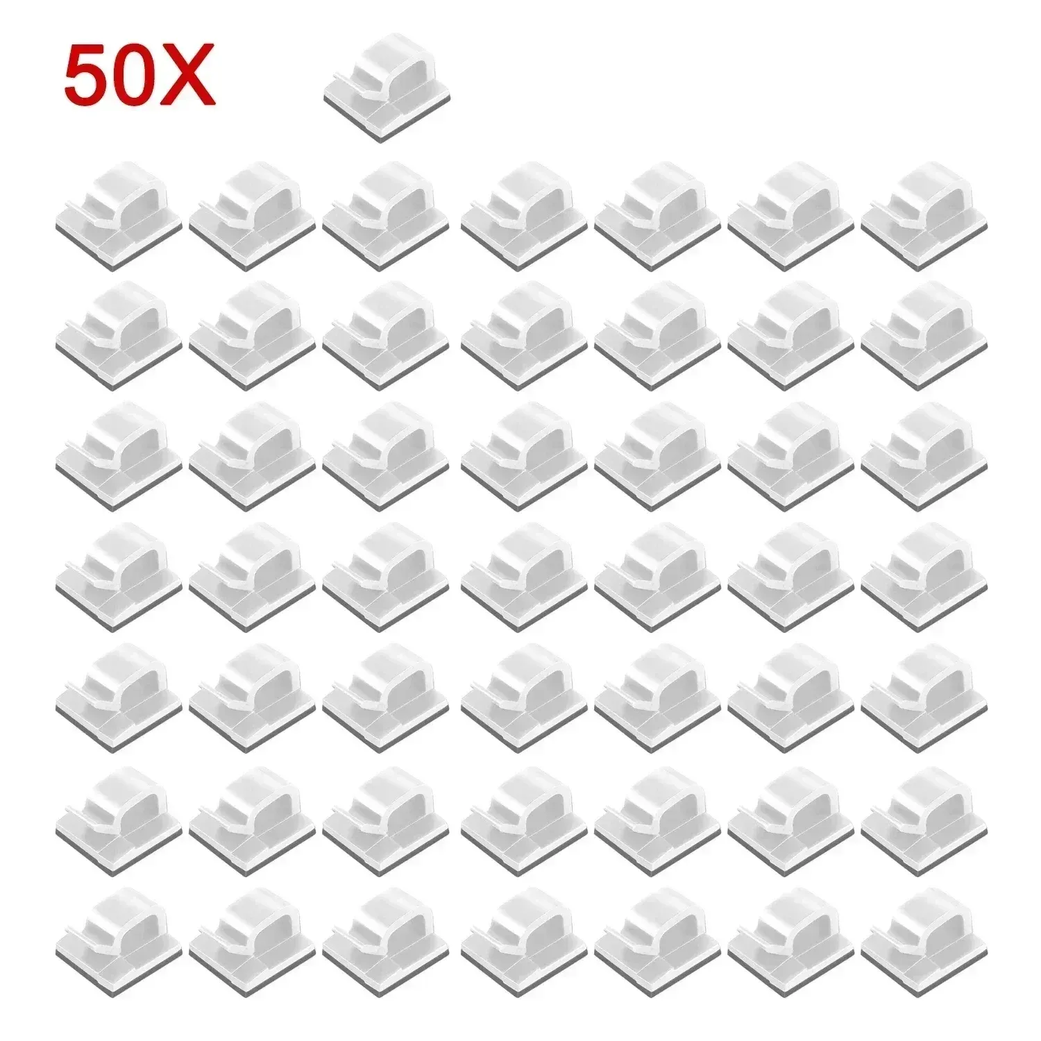 Clips adhésifs de gestion de câbles (lot de 10 à 50 pièces) pour voiture, maison et bureau 13