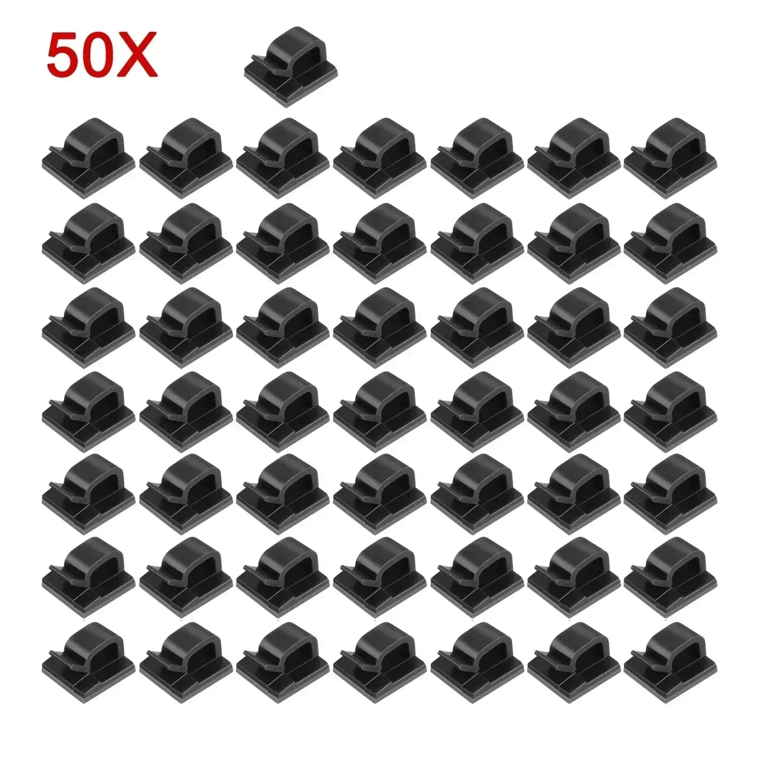 Clips adhésifs de gestion de câbles (lot de 10 à 50 pièces) pour voiture, maison et bureau 14
