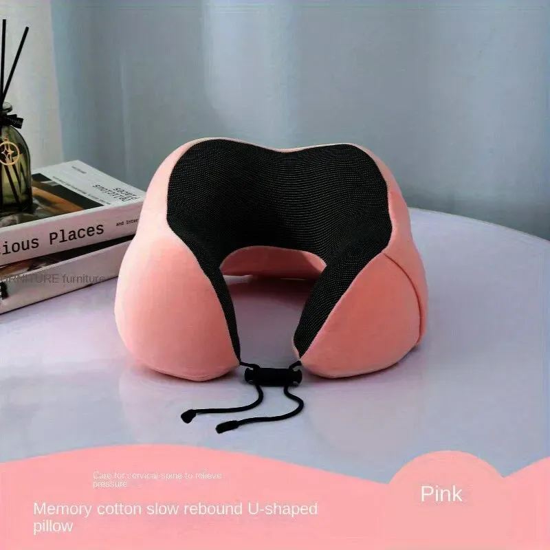 Oreiller de voyage en U, mise en situation