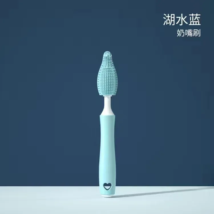Brosse de nettoyage en silicone pour bouteilles, tétines et pailles, ensemble d'outils de cuisine 17