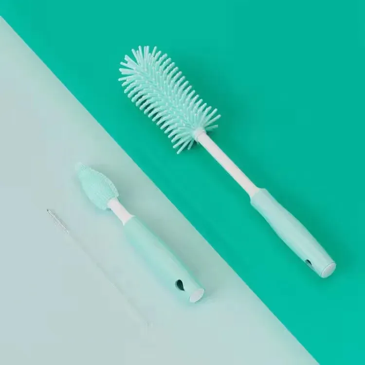 Brosse de nettoyage en silicone pour bouteilles, tétines et pailles, ensemble d'outils de cuisine 10