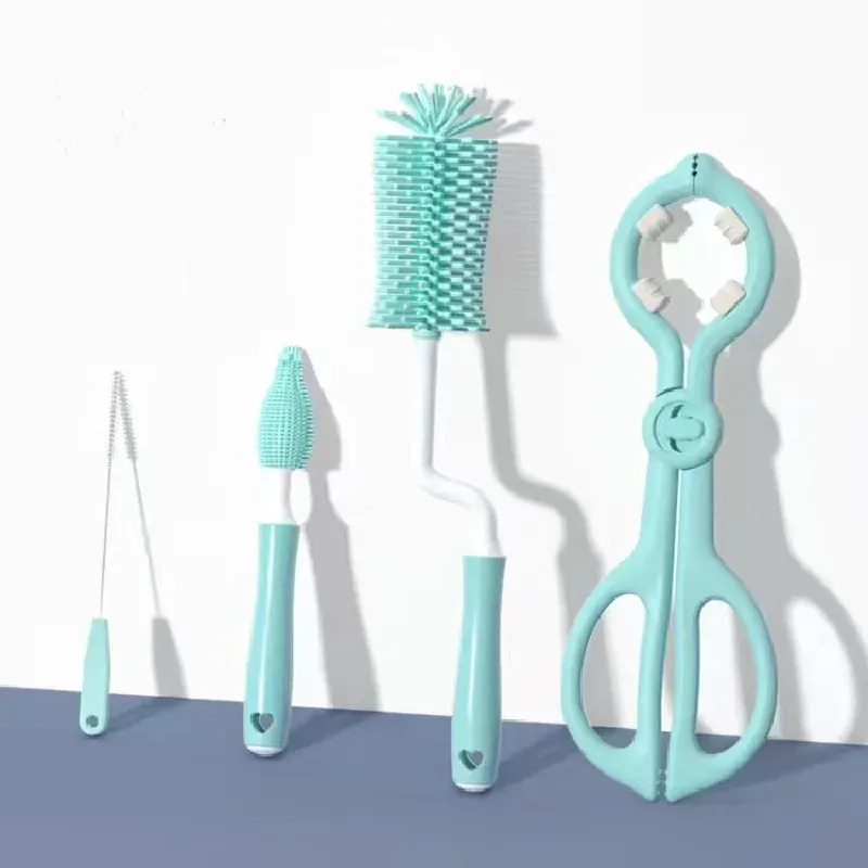 Brosse de nettoyage en silicone pour bouteilles, tétines et pailles, ensemble d'outils de cuisine 19