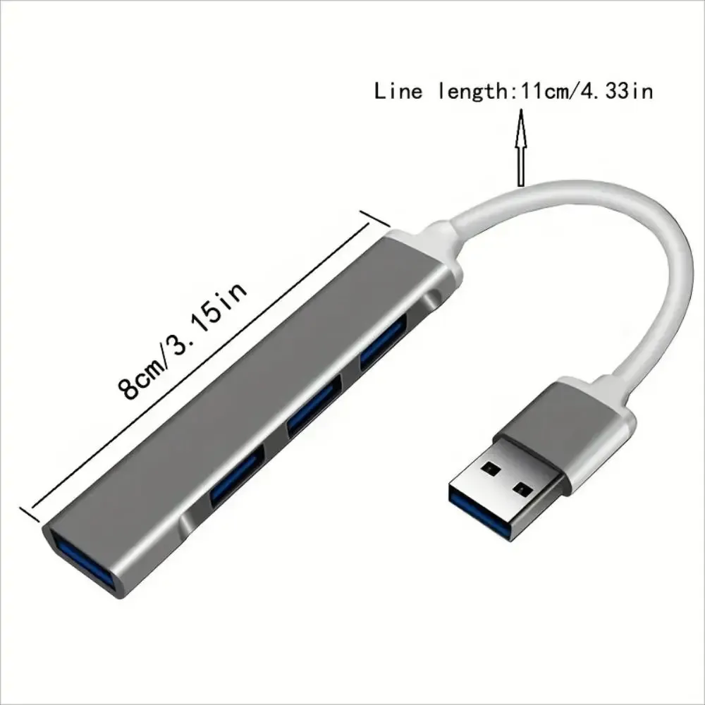 Hub USB-C 4 ports 3.0, adaptateur répartiteur USB-C, station d'accueil OTG pour MacBook Pro 13/15, MacBook Air et PC portable - Chargeur de téléphone USB-C 3