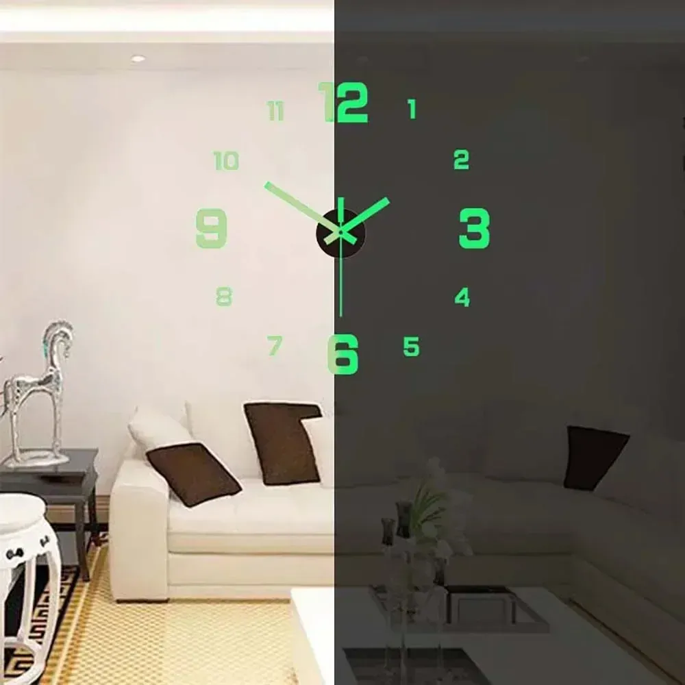 Horloge murale lumineuse en ambiance nocturne