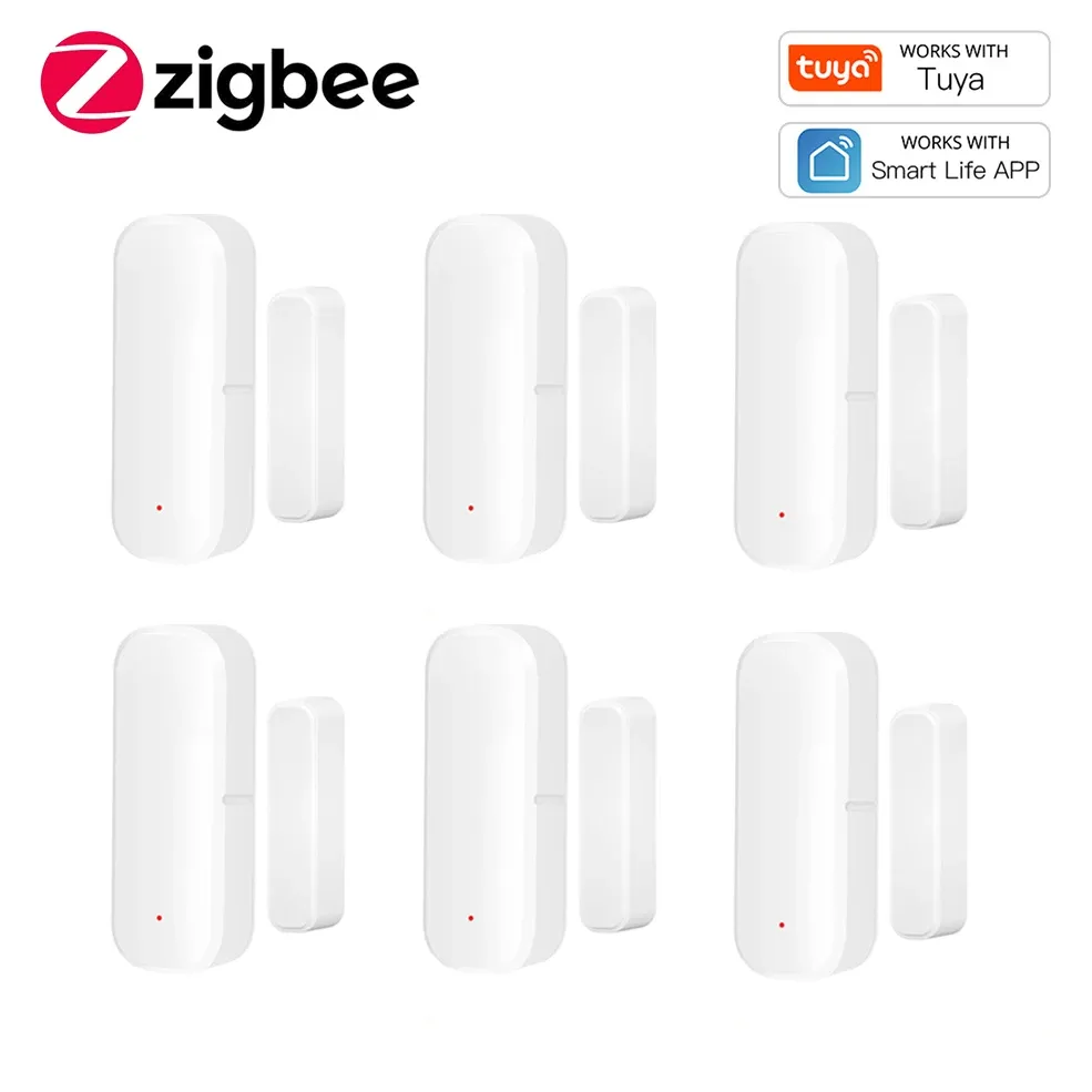 Capteur d'ouverture Zigbee pour porte et fenêtre, compatible Tuya et Smart Life, alarme de sécurité pour maison connectée - Image 1