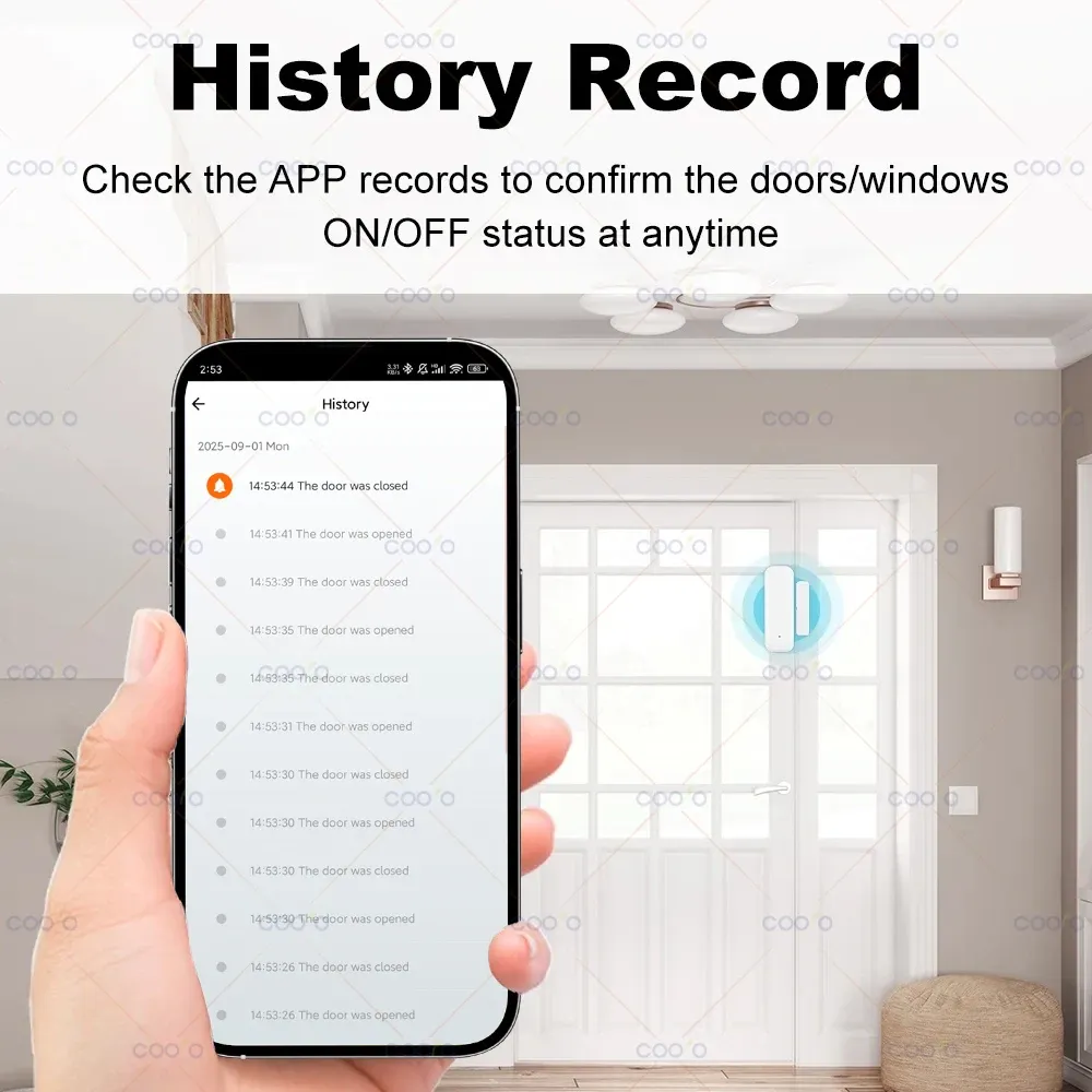 Capteur de porte et fenêtre Zigbee, détail de l'installation