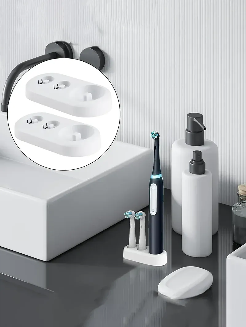 Support de brosse à dents dans une salle de bain