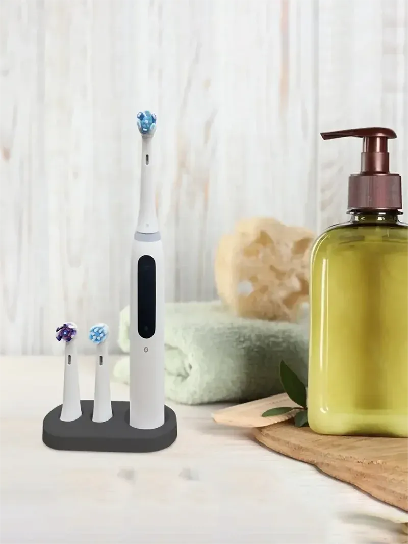 Support de brosse à dents avec brosse électrique