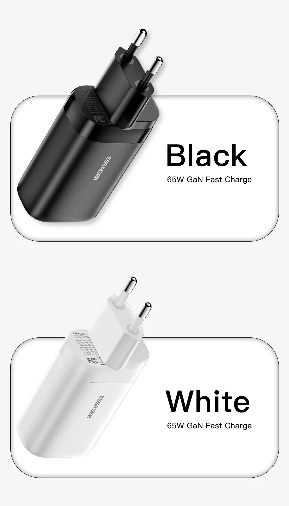 Chargeur Essager, mise en valeur du produit