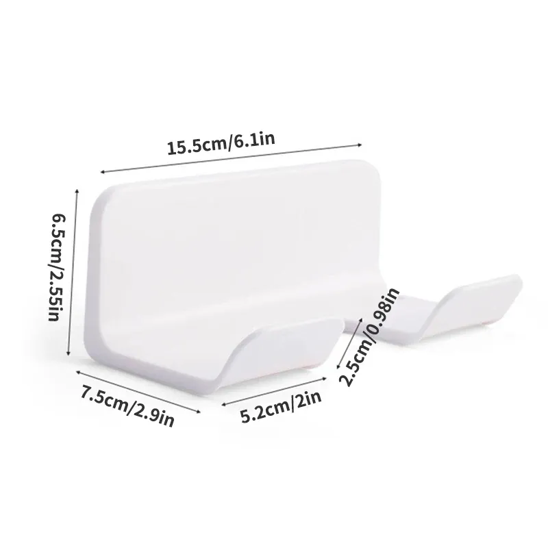 Support mural pour sèche-cheveux, étagère de rangement murale sans perçage pour salle de bain 5