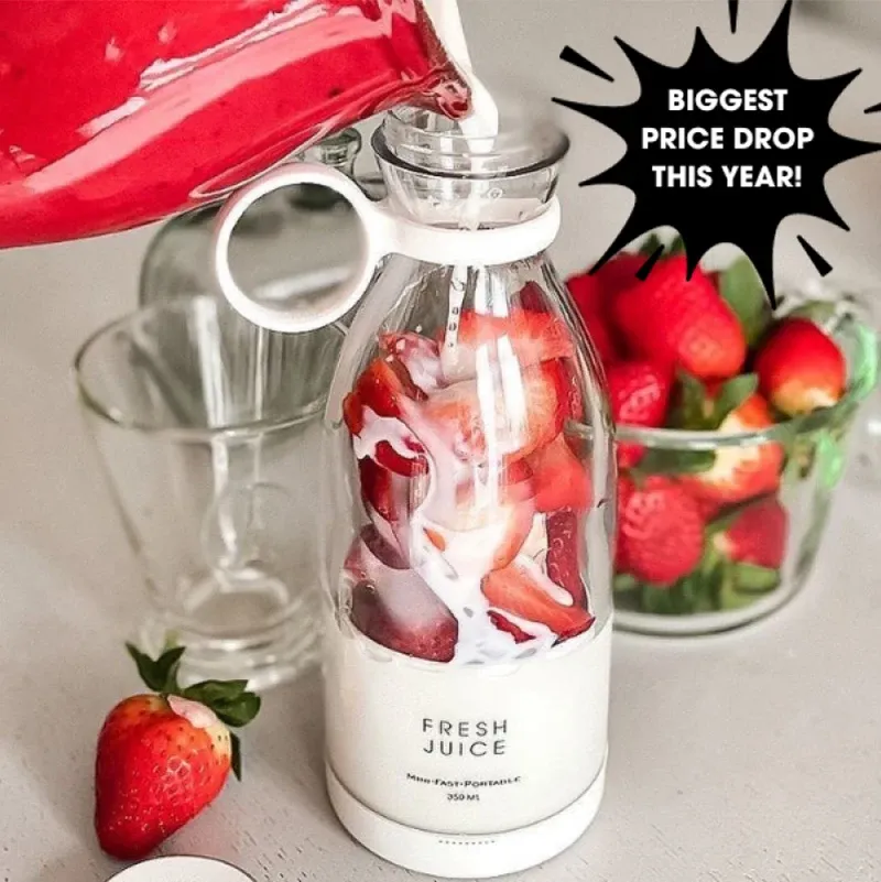 Mini presse-agrumes portable rechargeable par USB, mixeur multifonction à 6 lames pour fruits frais et smoothies