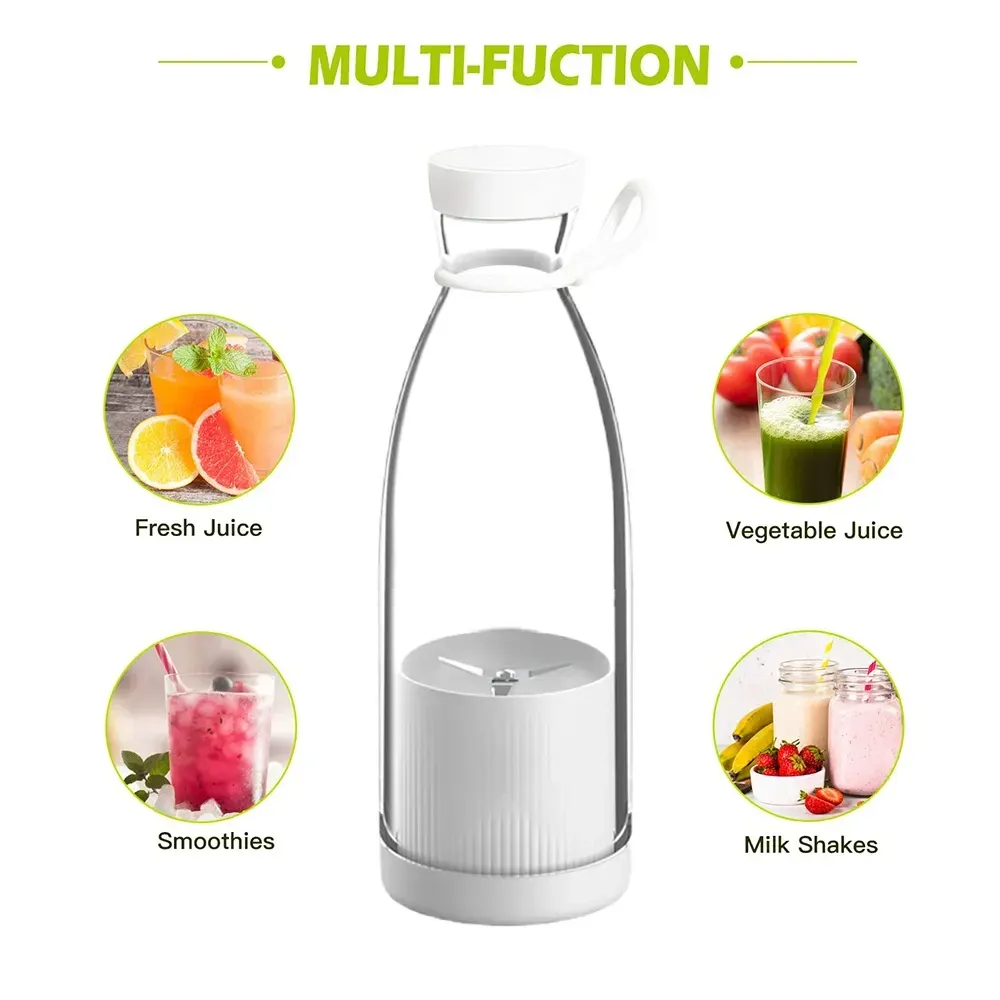 Mini presse-agrumes portable rechargeable par USB, mixeur multifonction à 6 lames pour fruits frais et smoothies 5