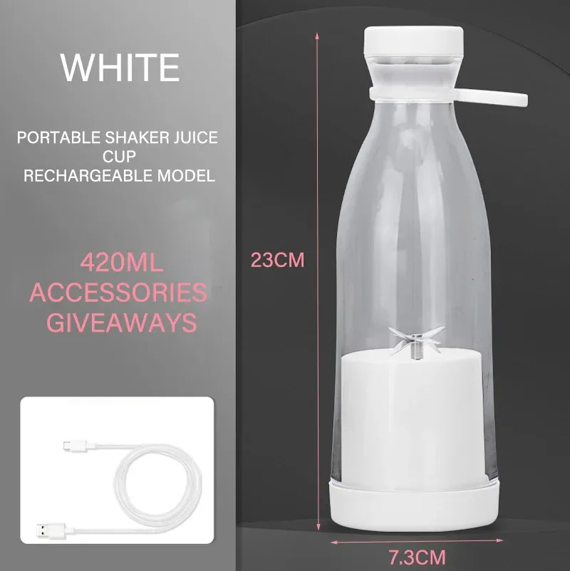Mini presse-agrumes portable rechargeable par USB, mixeur multifonction à 6 lames pour fruits frais et smoothies 6