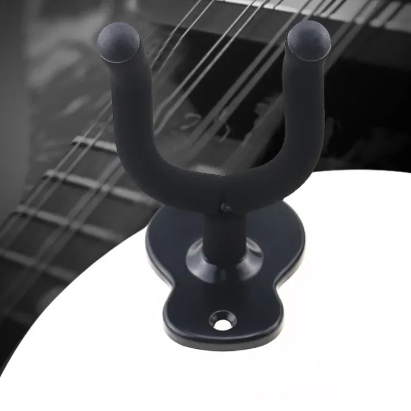 Support mural noir pour guitare, vue d'ensemble