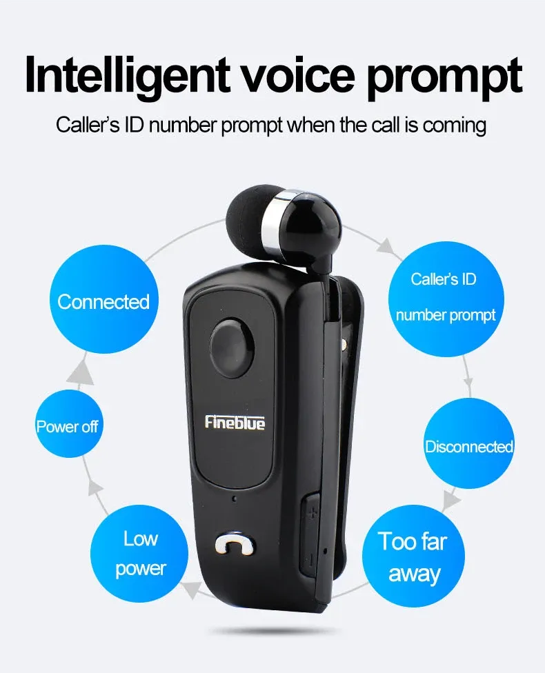 Casque sans fil Bluetooth portable FineBlue F920, écouteurs intra-auriculaires rétractables en forme de lotus, mains libres 3