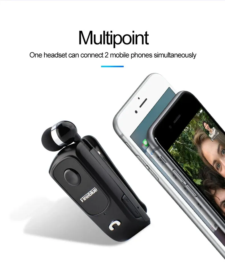 Casque sans fil Bluetooth portable FineBlue F920, écouteurs intra-auriculaires rétractables en forme de lotus, mains libres 4