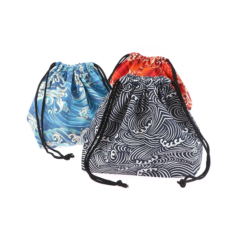 Sac de rangement pour boîte à lunch de style japonais, idéal pour voyage, pique-nique et camping, portable et lavable 2