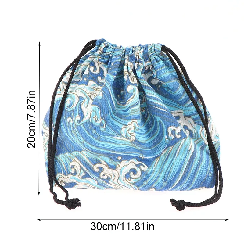 Sac de rangement pour boîte à lunch de style japonais, idéal pour voyage, pique-nique et camping, portable et lavable 5