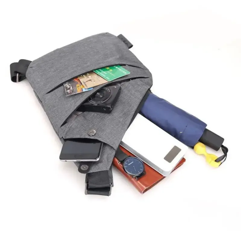 Sacs de poitrine multifonctions anti-vol pour hommes, sacs à bandoulière simples et étanches, sac banane 2