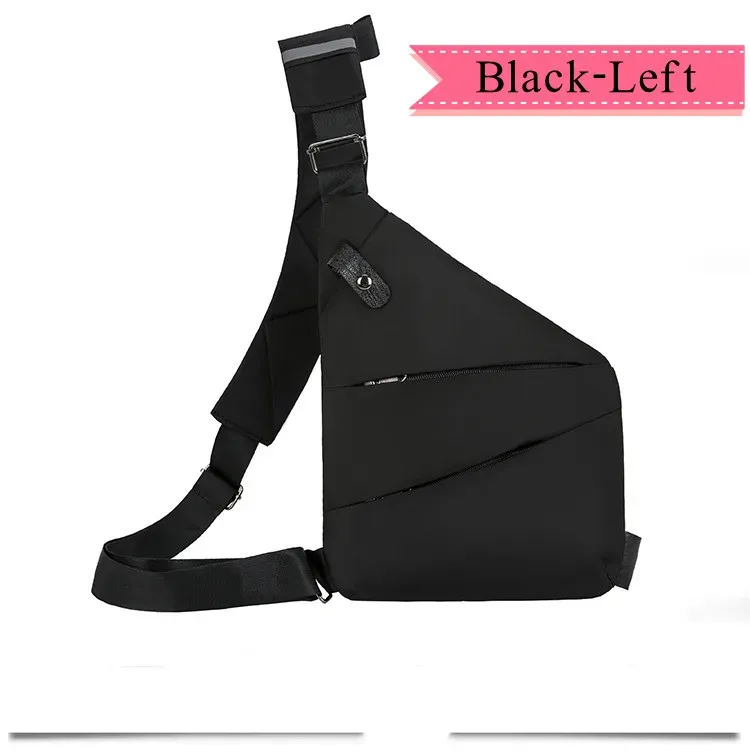 Sacs de poitrine multifonctions anti-vol pour hommes, sacs à bandoulière simples et étanches, sac banane 9