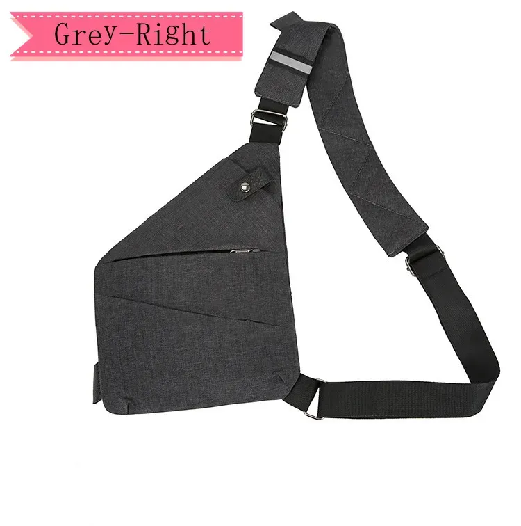 Sacs de poitrine multifonctions anti-vol pour hommes, sacs à bandoulière simples et étanches, sac banane 10