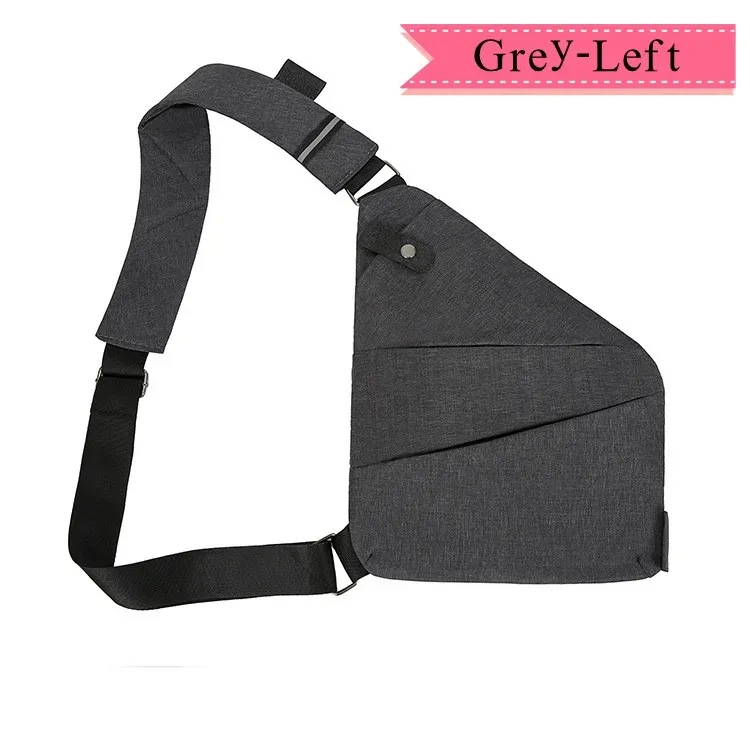 Sacs de poitrine multifonctions anti-vol pour hommes, sacs à bandoulière simples et étanches, sac banane 7