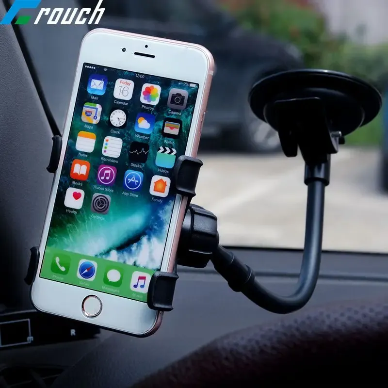 Support universel pour téléphone de voiture à rotation 360°, flexible, pour tableau de bord et pare-brise, compatible GPS
